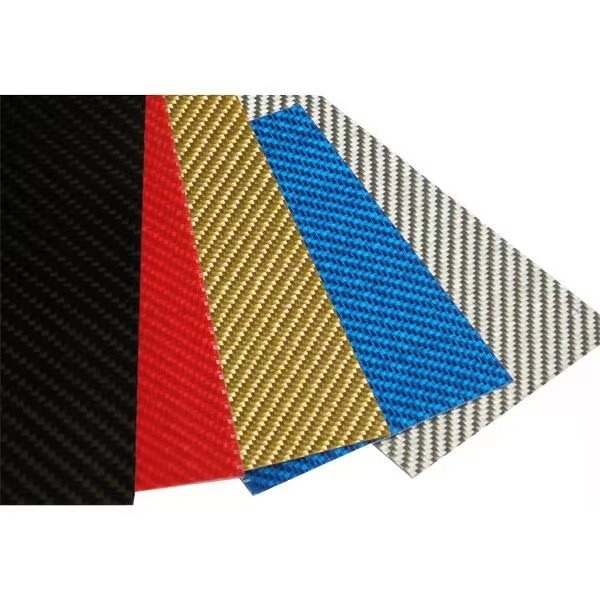Carbon Fiber Sheet 3K Twill or Plain Colorful Kevlar Impact Resistant