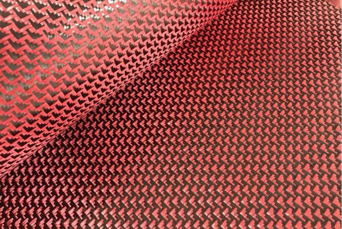High strength Colored Carbon Kevlar Hybrid Cloth Carbon Aramid Jacquard
