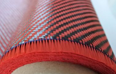 DuPont Carbon Fiber Composite Materials 2X2 Twill Weave Red Aramid Fiber Fabric