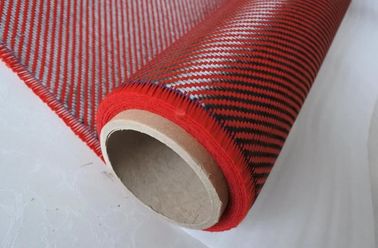 DuPont Carbon Fiber Composite Materials 2X2 Twill Weave Red Aramid Fiber Fabric