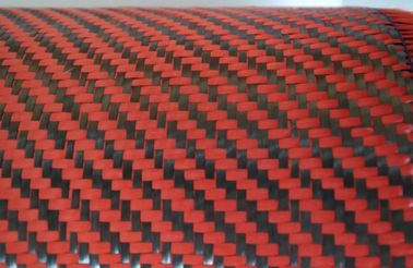 DuPont Carbon Fiber Composite Materials 2X2 Twill Weave Red Aramid Fiber Fabric