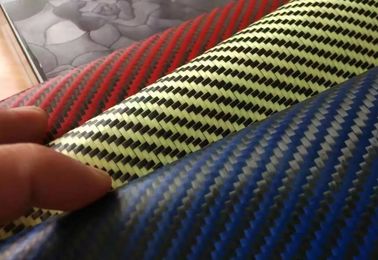 DuPont Carbon Fiber Composite Materials 2X2 Twill Weave Red Aramid Fiber Fabric