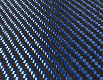 Orange Blue Hybrid Carbon Kevlar Fabric , 200GSM Aramid Carbon Mixed Cloth