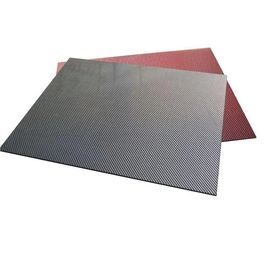 Carbon Fiber Sheet 3K Twill or Plain Colorful Kevlar Impact Resistant piece in different thickness