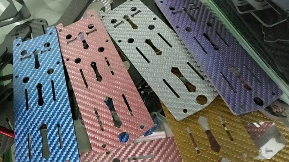 Colorful Carbon Fiber Products Aramid Kevlar Composite Plate For Racing Chassis